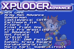 BLAZE Xploder Advance SP screenshot 1 for GameBoy Advance